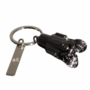 Black Drill Bit Keychain