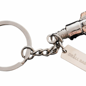 Silver Drill Bit Keychain
