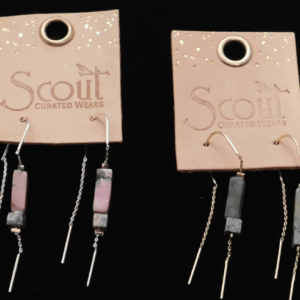 Stone Rectangle Earrings